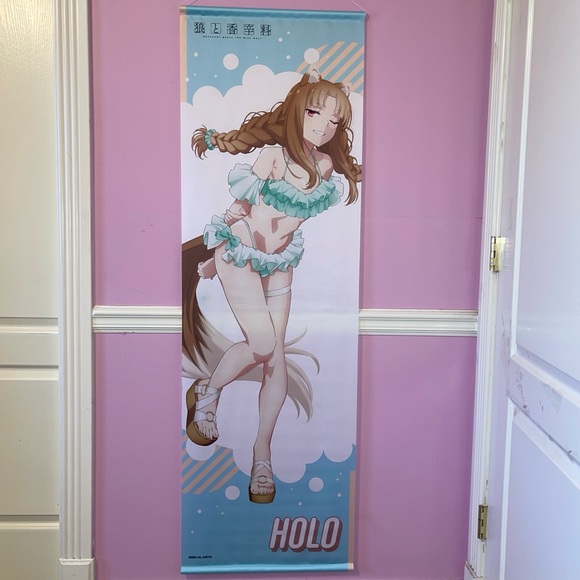 Spice and Wolf Holo okami to koushinryou anime life size tapestry wall scroll - Picture 1 of 4